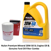 Nulon High Zinc Mineral 25W-60 5L Street and Track Engine Oil & Motorcraft Oil Filter Service Kit