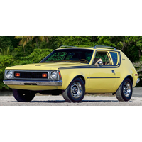 1972 Gremlin (Non X) Upper Side Stripes - Black/Gold Metallic Pinstripe