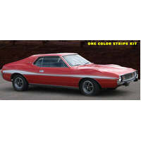 1973-74 Javelin Rally Side Stripes - Dark Brown