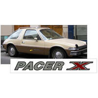 1975-77 AMC Pacer X Decal Kit - Silver/Red/Black