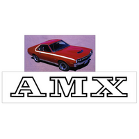 AMX Name Decal (2 5/8 Tall x Long 15) Black