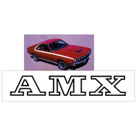 AMX Name Decal (2 5/8 Tall x Long 15) Gold Metallic