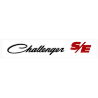 Challenger S/E Spoiler Decal - White Reflective w/ Black & Red Print