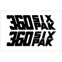 1970 Challenger '360 Six-Pak' Decal Set - Matt Black