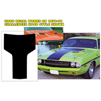 1970-71 Challenger Hood Blackout Decal (No R/T Logo) Gloss Black