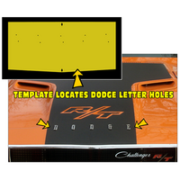 1970-74 Dodge Challenger Hood Template For Dodge Metal Letter Hole Placement