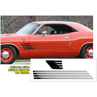 1972-74 Challenger Rally Side Strobe Stripe Kit - Black