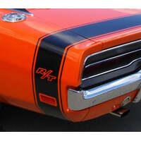 1969 Dodge Coronet R/T Bumble Bee Rear Stripe Kit (Stripe Has R/T Cutout) Black