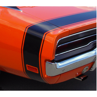 1969 Dodge Coronet R/T Or 500 Bumble Bee Rear Stripe Kit (No Name) Tomato Red