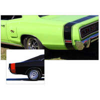 1970 Dodge Coronet R/T Bumble Bee Rear Stripe Kit (No Name) Black