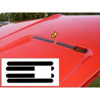 1968-69 Dodge Charger Hood Depression Decal Kit - Black