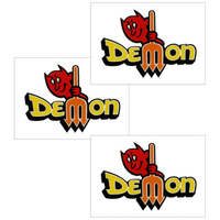 1971-72 3pc Demon w/ Pitchfork Decal Set