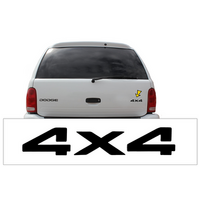 1998-03 Dodge Durango 4X4 Lift Gate Decal (Size 1 Tall x 5 3/8 Long) Black