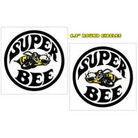 1968-70 Dodge Coronet Super Bee Quarter Panel Circle Decal Set (Bee in Circle) Black