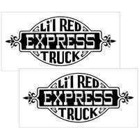 1978-79 Dodge Truck 'Lil Red Express' Door Name Decal Kit (13-1/4 x 30) Gold Metallic