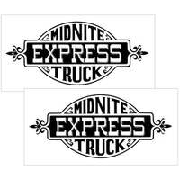 1978-79 Dodge Truck Midnite Express Door Lettering Decal Set - Gold Metallic