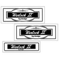 1979 Dodge 'Warlock II' Box & Tailgate Names Decal Kit - Gloss Black