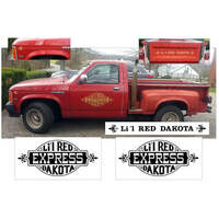 1990 Dodge Dakota 'Lil Red Express' Complete Decal Kit - Gold Metallic