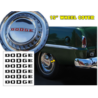 1953 Dodge Meadowbrook Sedan 15" Hub Cap Dodge Letters - Tomato Red