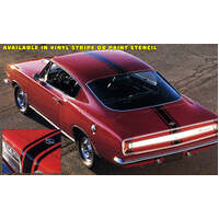 1967 Barracuda Triple Line Stripe Over Car Kit - Black