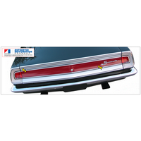 1968 Barracuda Rear Tail Light Panel Stripe - Dark Burgundy (Factory)