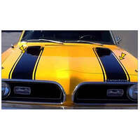 1969 Barracuda Hood & Header Stripe Kit - Black