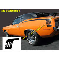 1970 Barracuda Hockey Stick Stripe Kit w/ '318' Designation