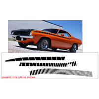 1970-74 Barracuda Upper Strobe Side Stripe Kit - Gloss Black