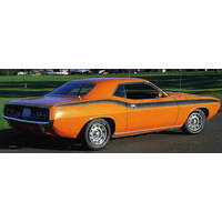 1972 Barracuda Upper Body Side Stripe Kit - Black