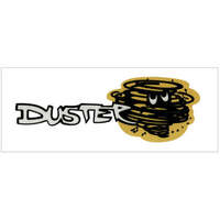 1970-72 'Duster w/ Dust Cloud' Tail Panel Decal - Gold & White Reflective w/ Gloss Black Outline Accents