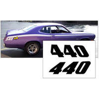 1971-74 Duster 440 Quarter Panel Decal Set - Black