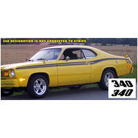 1973-74 Duster 340 Side Stripe Kit - Black