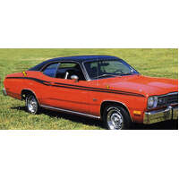 1973-74 Duster Plain Side Stripe Kit (No Designation) Black