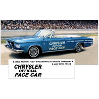 1965 Chrysler Pace Car Lettering Kit - White