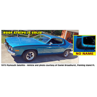 1973-74 Plymouth Satellite Side & Solid Roof Strobe Kit -2 Mirrors, Gloss Black