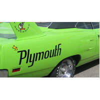 1970 Plymouth Superbird Quarter Panel Name Decal Set (10 Tall x 32 Long) Black