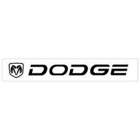 Dodge w/ Ram Head' Windshield Decal Kit (Approx 5 x 40 Long) Silver Metallic