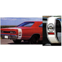 1970 Scat Pack Window Bees Decal Set - Installs Outside Of Side Glass Window / 2 Tall / Multi-Colour