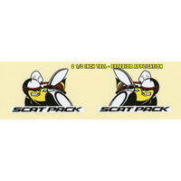 1970 Scat Pack Window Bees Decal Set - Installs Outside Of Side Glass Window / 2 1/4 Tall x 4 1/8 Long / Multi-Colour