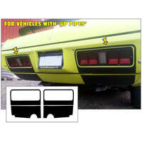 1971 Roadrunner/GTX/Satellite 4pc Rear Bumper & Valance Pan Blackout Decal Kit (Up Pipes) Matt Black