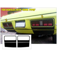 1971 Roadrunner/GTX/Satellite 4pc Rear Bumper & Valance Pan Blackout Decal Kit (Down Pipes) Matt Black