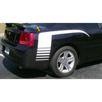 2006-10 Dodge Charger Rear Hockey Fader Stripe Kit - Matt Black