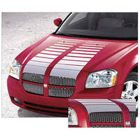 Dodge Magnum 2005-08 Dual Hood Fader Stripe Kit - Black