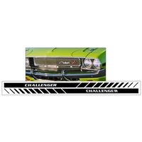 Dodge Lower Rocker Challenger Fader Stripe Kit (3 x 85 Long) Black