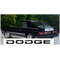 1983-87 Dodge Shelby Charger Front Bumper Dodge Name - Gloss Black