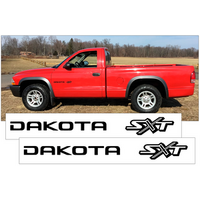 2001-02 Dodge Dakota SXT Door Decal Kit (2 Tall x 185 Long) Gloss Black