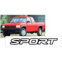 2001-03 Dodge Dakota Sport Name Decal (5/8 Tall x 6-1/2 Long) Black