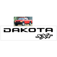 2002-03 Dodge Dakota SXT Tailgate Decal (4 Tall x 162 Long) Gloss Black