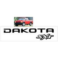 2002-03 Dodge Dakota SXT Tailgate Decal (4 Tall x 162 Long) White