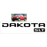 2002-03 Dodge Dakota Slt Tailgate Decal (34 Tall x 162 Long) Silver Metallic